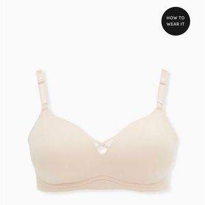 Torrid Wire Free Push-Up Solid 360 Back Smoothing Bra